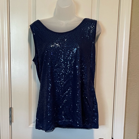 Cato Tops - Blue sequins top size L